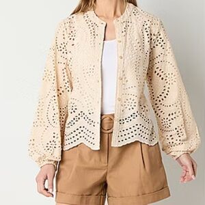 Ryegrass Womens Round Neck Long Sleeve Blouse